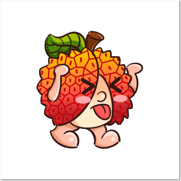 Mischievous fruit lychee Wall Art by LycheeDesign